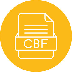 CBF File Format Vector Icon Design