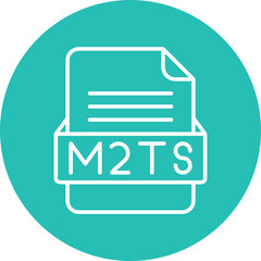 M2TS File Format Vector Icon Design