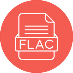 FLAC File Format Vector Icon Design