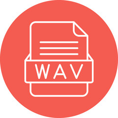 WAV File Format Vector Icon Design