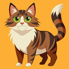 Obraz premium cat vector and cartoon cat illustration cute baby cat