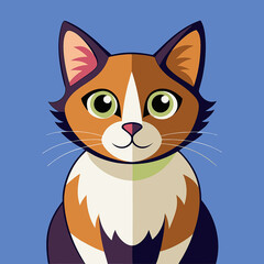 Fototapeta premium cat vector and cartoon cat illustration cute baby cat