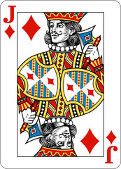Jack of Diamonds Design from Deck of Playing Cards