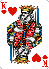 King of Hearts Design from Deck of Playing Cards