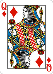 Queen of Diamonds Design Deck of Playing Cards