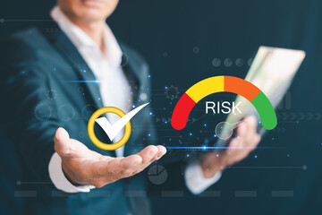 Risk, traders touch the virtual risk level index, from low to high, which is used for financial and...