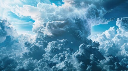 Meteorology science of atmosphere Towering cumulus cloud anvil It threatens of gust tornado with a thunderstorm