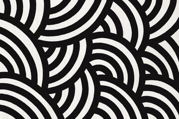 Black and white geometric pattern creating optical illusion