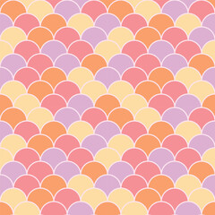 Colorful fish scales seamless pattern 