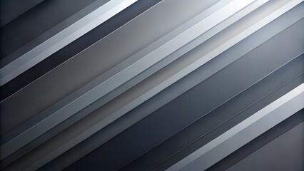 Obraz premium Metallic diagonal stripes background, dark grayscale tones, modern industrial design with copy space