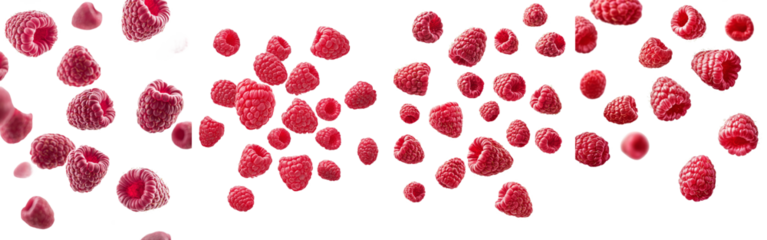 An isolated Raspberry with a clipping path and a full depth of field, isolated on a white background