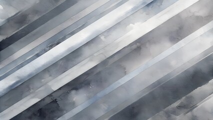 Obraz premium Abstract grayscale diagonal stripes background, textured modern design with copy space