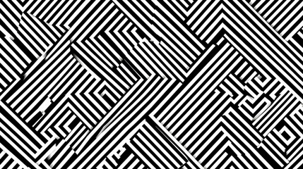 Abstract Black and White Striped Pattern Background