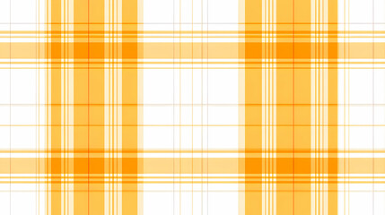Orange and White Plaid Pattern Checkerboard Gingham Seamless Background