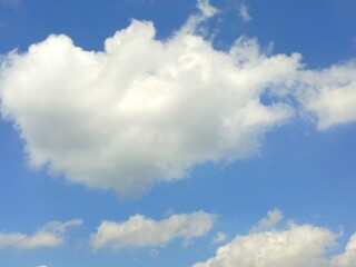 background photo of beautiful blue sky and white clouds