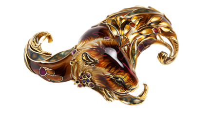 Unique antique gold animal shape design 