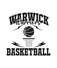 "Warwick warriors Basketball"Basketball Sports t-shirt design. Basketball typography, t-shirt graphics, Basketball T shirt design vector illustration.