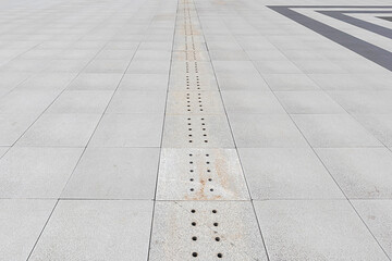 Rainwater drainage system on walkways or road.