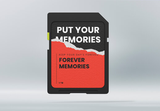 Memory Card Label Mockup