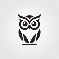 Obraz premium owl logo animal simple line owl vector logo design template owl bird planet logo abstract design template Simple owl head logo design vector baby owl logo icon cute animal vector owl logo vector, owl 