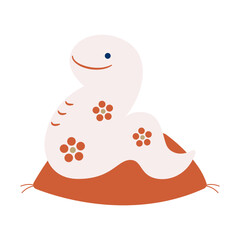 蛇（巳年）の置物のイラスト