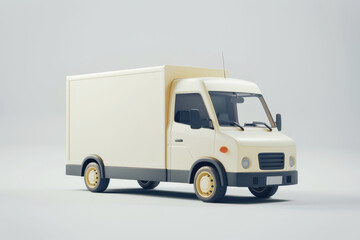 Logistics of import-export of goods. A van with cargo. The concept of delivery and online shopping.
