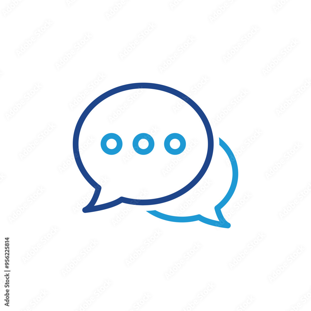 Poster chat icon, bubble message icon vector for web