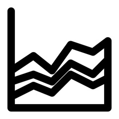 area, data visualization, quantitative, chart, graph, diagram outline icon