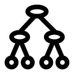 decision tree, probability, chart, graph, diagram outline icon