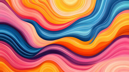 Obraz premium Abstract Colorful Wavy Pattern Background Design
