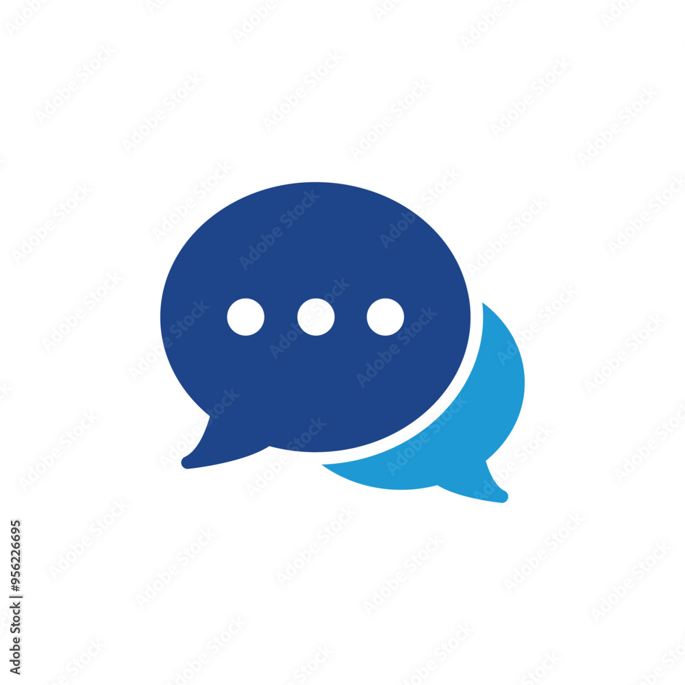 Poster chat icon, bubble message icon vector for web