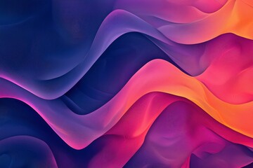 Obraz premium Abstract Wavy Pattern in Purple, Pink, and Orange Hues