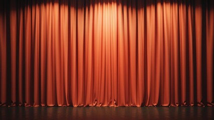 Illuminated Drapery, sumptuous fabric catching the light, creating a captivating focal point on an elegant stage, enhancing the atmosphere of anticipation and drama