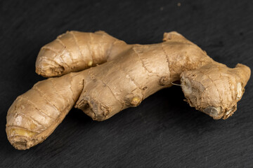 Fototapeta premium details of the ginger root used in cooking