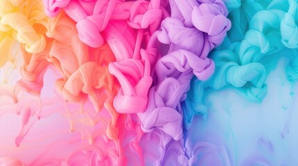 Fototapeta premium Vibrant Ink Swirls, Colorful patterns dance in water, creating a fluid spectacle of hues, captivating and enchanting, evoking a sense of wonder and beauty.