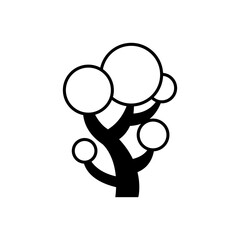 Tree icon vector. Plant illustration sign. Garden symbol or logo.