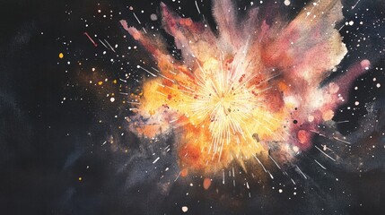 Fototapeta premium Watercolor Galaxy Illustration