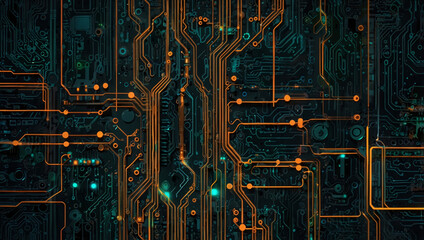 Futuristic Circuit Board Pattern