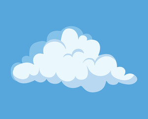 Cartoon fluffy cloud