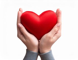 Obraz premium an image of red engagement box holding by hand of young girl