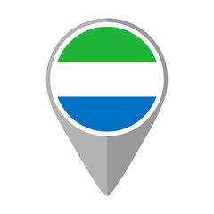 Sierra Leone Flag on Location Pin