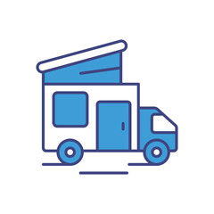 Camper Van icon vector stock illustration