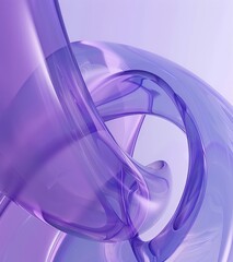 Soft Abstract Curves in Translucent Purple with Gentle Light