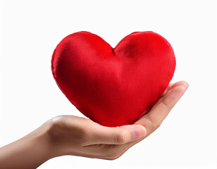 Obraz premium an image of red engagement box holding by hand of young girl