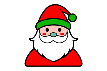 Santa Claus vector line art illustration