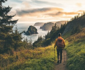 Obraz premium Experience the beauty of travel and adventure with this breathtaking image of a natural landscape. Capturing a scenic view of a remote mountain destination, this stunning outdoor scene highlights 