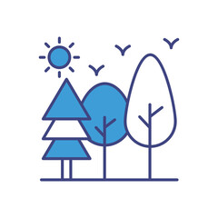 Forest icon vector stock illustration
