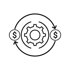 icon cost effective optimize design vector line style