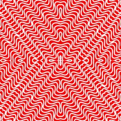 red and white lines forming an intricate geometric design,seamless pattern for decorating all fashion,fabrics,wallpapers and prints on red background.