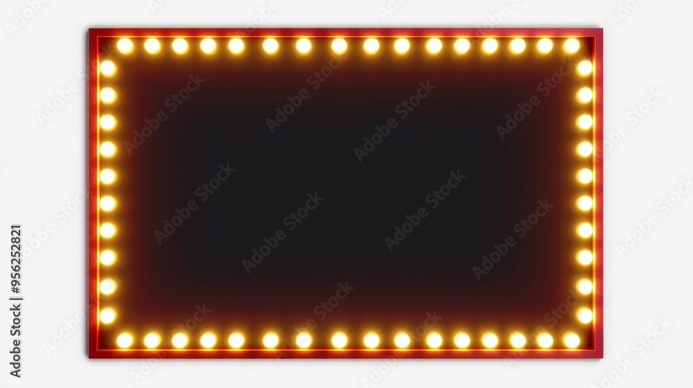 Poster sharp focus retro lightbox frame border for web presentation thumbnails.